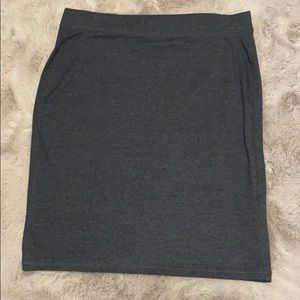 Cotton stretch pencil skirt